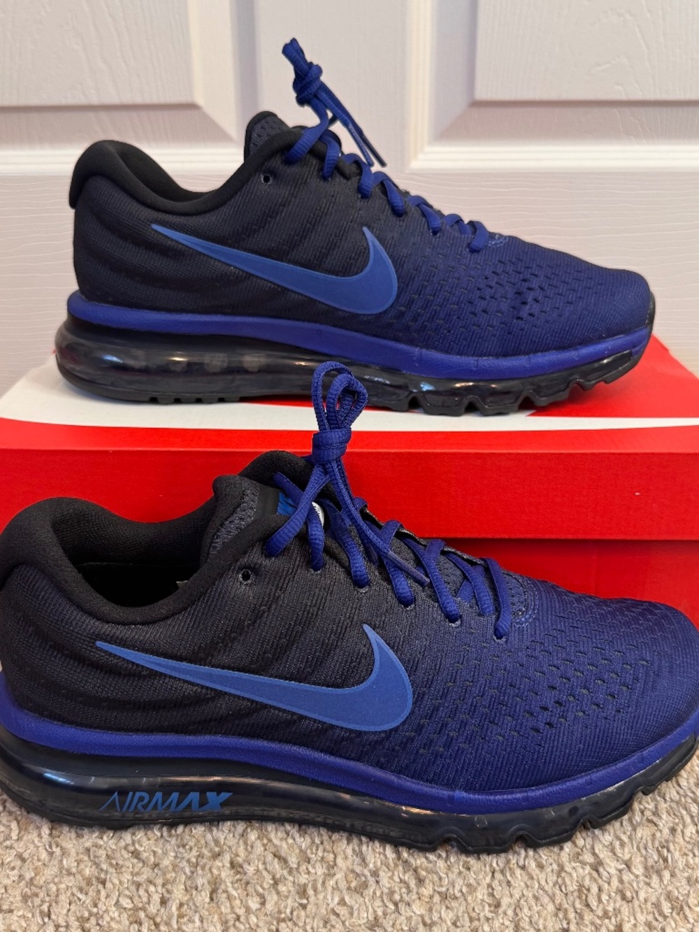Nike Air Max 2017 Deep Royal Hyper Cobalt 849559-401 Mens 8.5 / Womens 10